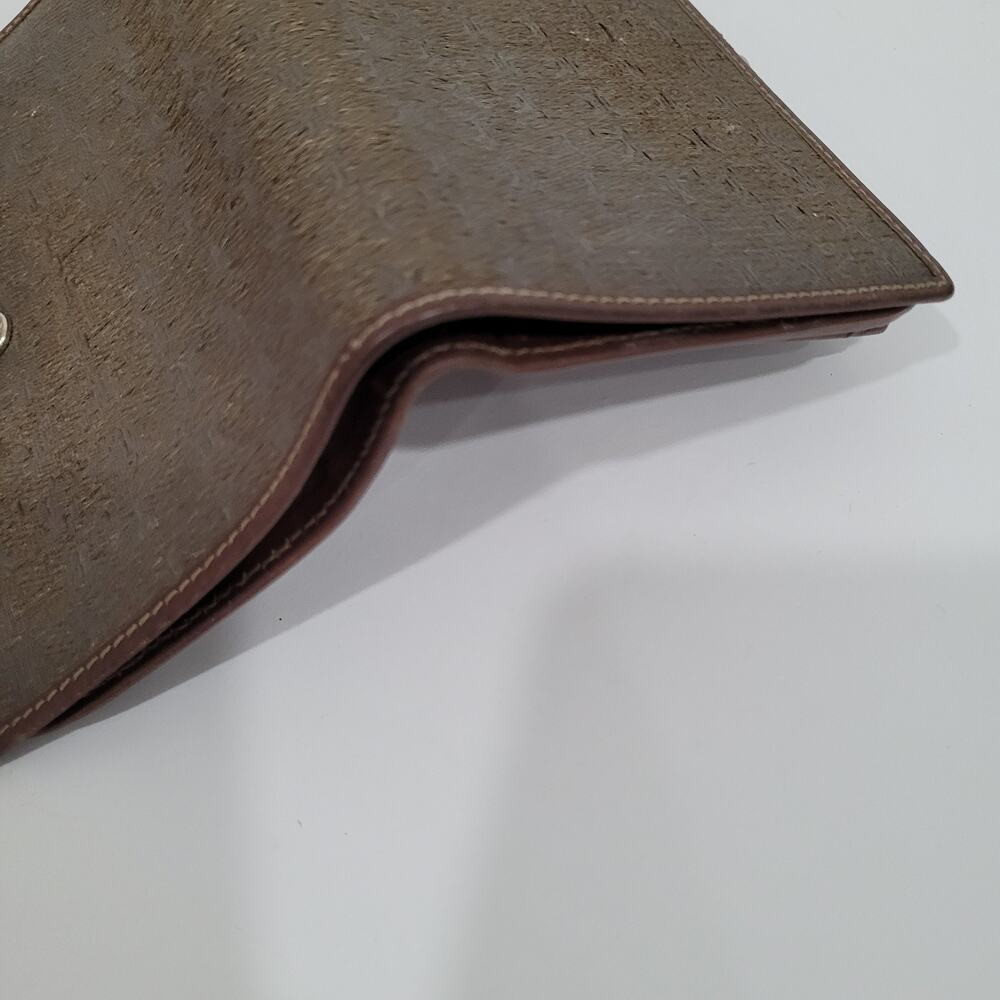 GUCCI Vintage GG Wallet Medium Bifold Brown Coin Bill Purse Kisslock Leather - Picture 13 of 15